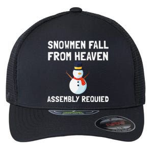 Snowmen Fall From Heaven Assembly Required Christmas Design Flexfit Unipanel Trucker Cap