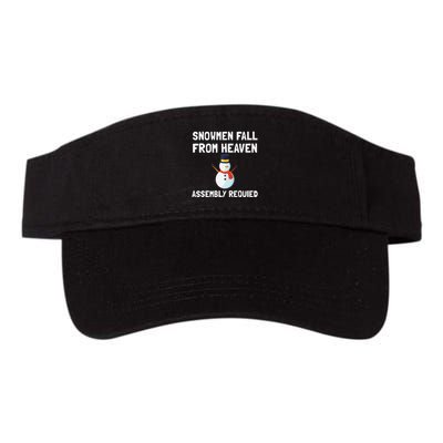 Snowmen Fall From Heaven Assembly Required Christmas Design Valucap Bio-Washed Visor