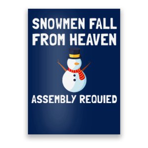 Snowmen Fall From Heaven Assembly Required Christmas Design Poster