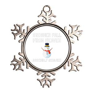 Snowmen Fall From Heaven Assembly Required Christmas Design Metallic Star Ornament