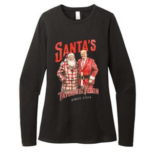 SantaS Favorite Felon Since 2024 Christmas Xmas Funny Trump Gift Womens CVC Long Sleeve Shirt