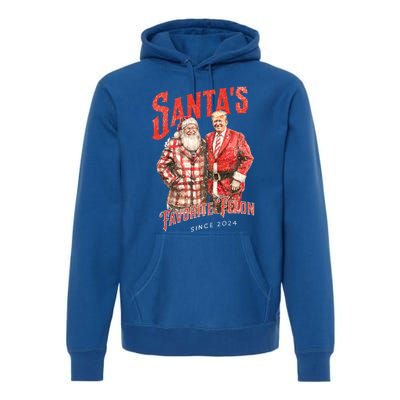 SantaS Favorite Felon Since 2024 Christmas Xmas Funny Trump Gift Premium Hoodie