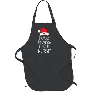 Santas Favorite Flight Nurse Christmas Funny Full-Length Apron With Pockets