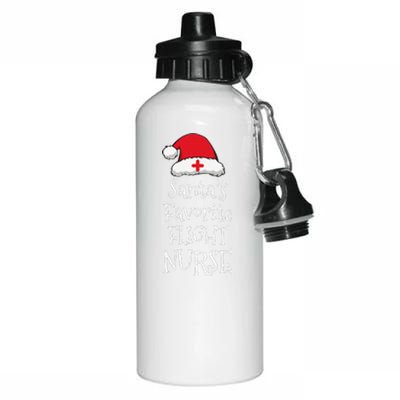 Santas Favorite Flight Nurse Christmas Funny Aluminum Water Bottle