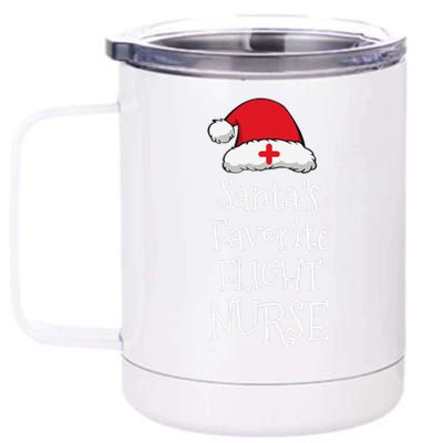 Santas Favorite Flight Nurse Christmas Funny 12 oz Stainless Steel Tumbler Cup