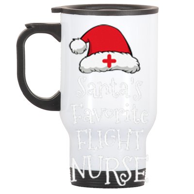 Santas Favorite Flight Nurse Christmas Funny Stainless Steel Travel Mug