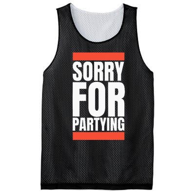 Sorry Funny For Partying Halloween Birthday Costume Mesh Reversible Basketball Jersey Tank