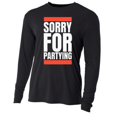 Sorry Funny For Partying Halloween Birthday Costume Cooling Performance Long Sleeve Crew