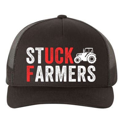 Stuck Farmer Funny Uk Political Slogan Parody Sarcastic Humor Funny Stuck Farmer Yupoong Adult 5-Panel Trucker Hat