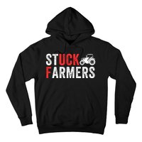 Stuck Farmer Funny Uk Political Slogan Parody Sarcastic Humor Funny Stuck Farmer Hoodie