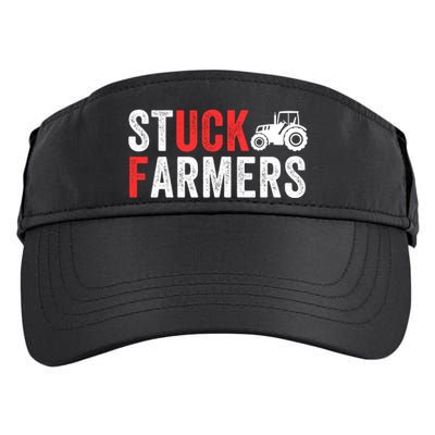 Stuck Farmer Funny Uk Political Slogan Parody Sarcastic Humor Funny Stuck Farmer Adult Drive Performance Visor