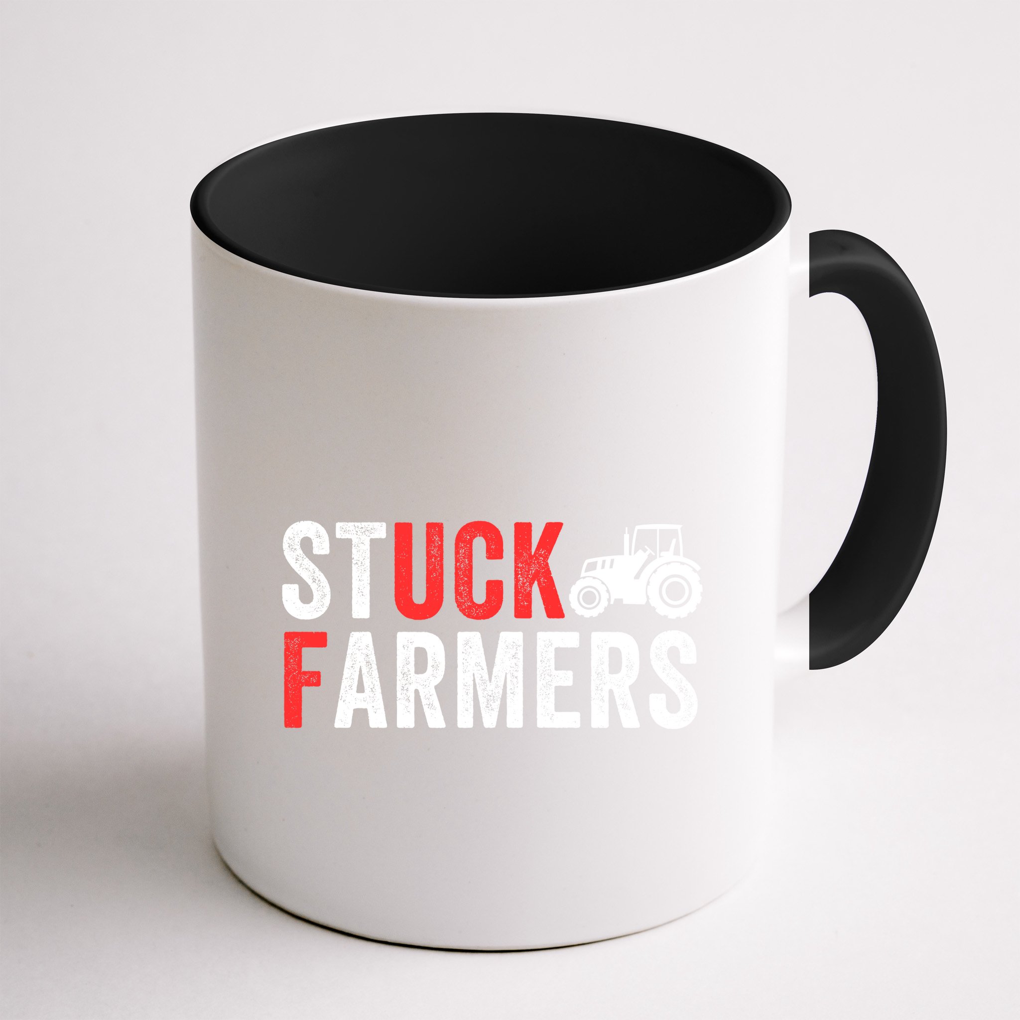 Stuck Farmer Funny Uk Political Slogan Parody Sarcastic Humor Funny Stuck Farmer Mug