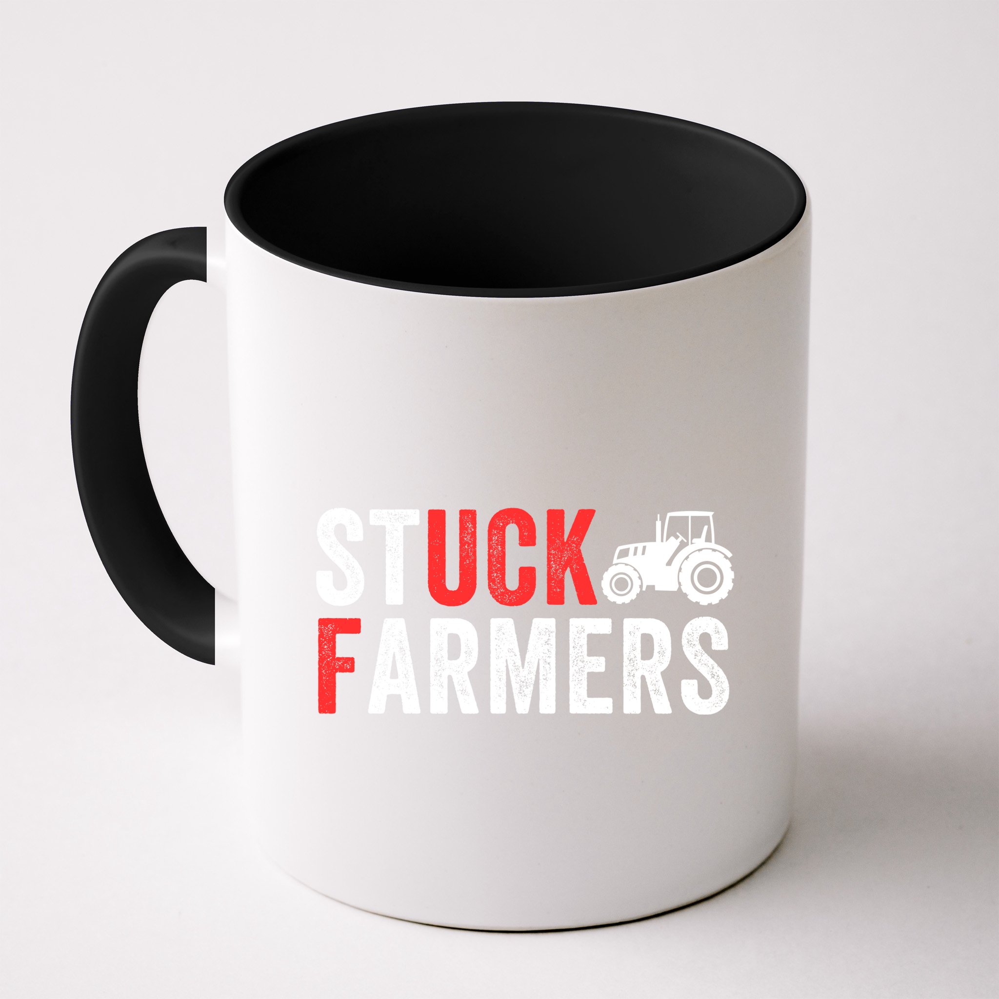 Stuck Farmer Funny Uk Political Slogan Parody Sarcastic Humor Funny Stuck Farmer Mug