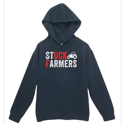 Stuck Farmer Funny Uk Political Slogan Parody Sarcastic Humor Funny Stuck Farmer Urban Pullover Hoodie