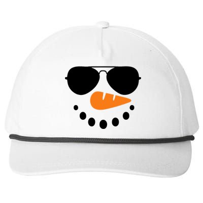 Snowman Face Family Christmas Matching Costume Snapback Five-Panel Rope Hat