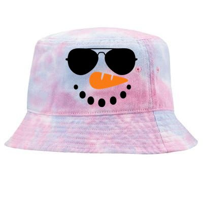 Snowman Face Family Christmas Matching Costume Tie-Dyed Bucket Hat