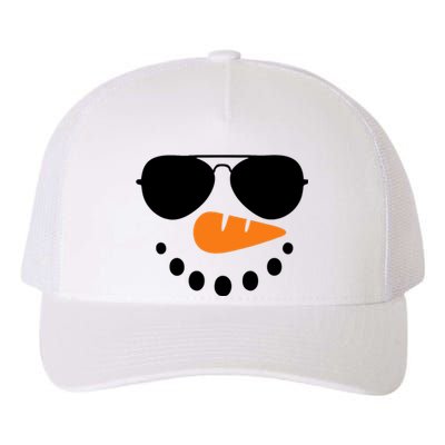 Snowman Face Family Christmas Matching Costume Yupoong Adult 5-Panel Trucker Hat