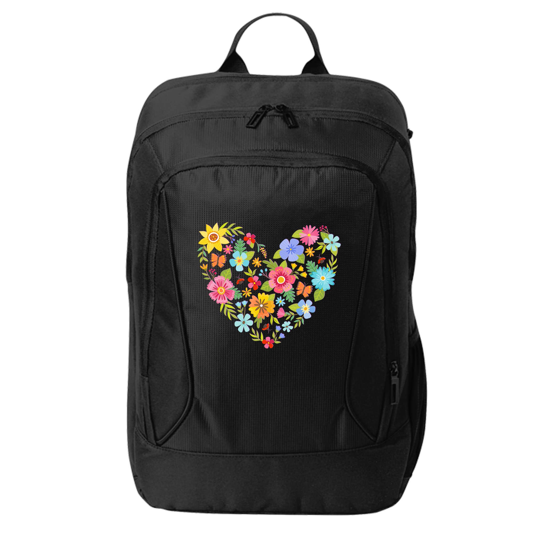 Springtime Flowers Floral Heart City Backpack