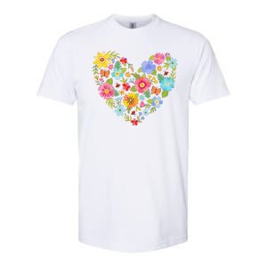 Springtime Flowers Floral Heart Softstyle CVC T-Shirt