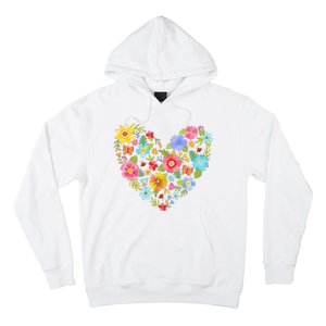 Springtime Flowers Floral Heart Hoodie