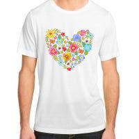 Springtime Flowers Floral Heart Adult ChromaSoft Performance T-Shirt