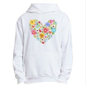 Springtime Flowers Floral Heart Urban Pullover Hoodie