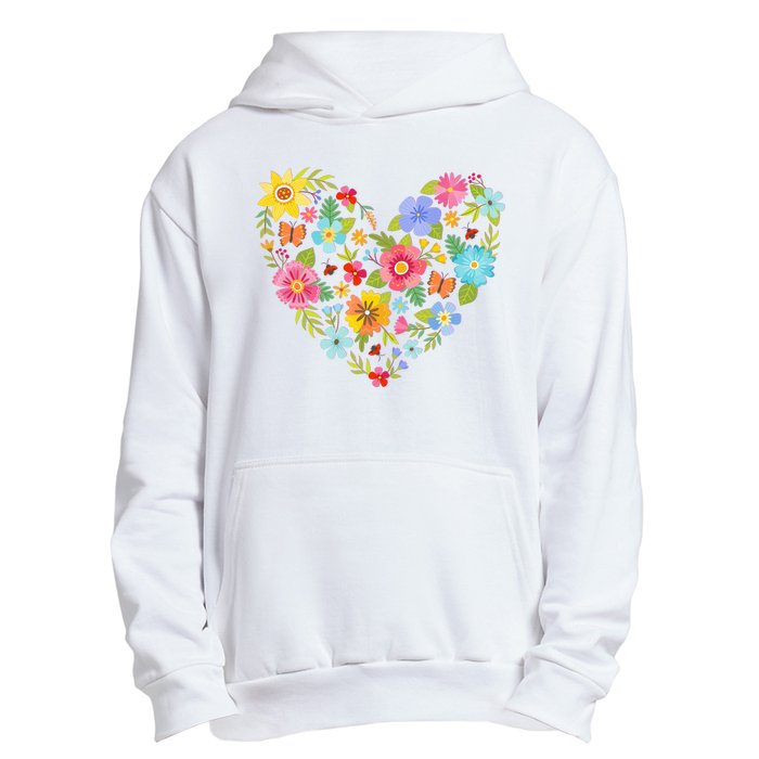 Springtime Flowers Floral Heart Urban Pullover Hoodie