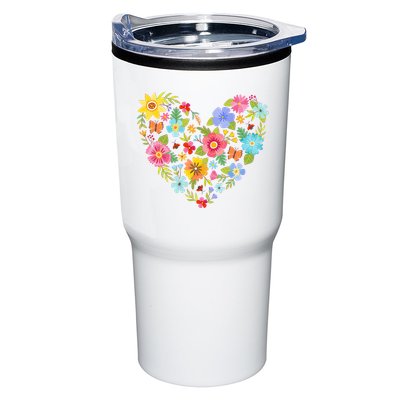 Springtime Flowers Floral Heart Tumbler