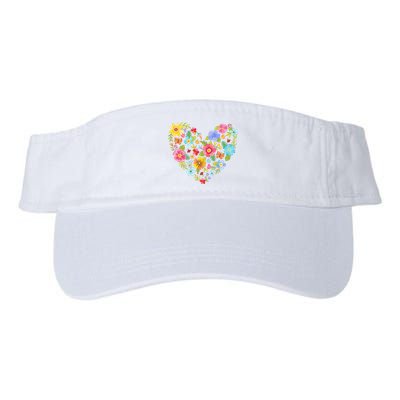 Springtime Flowers Floral Heart Visor