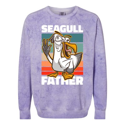 Seagull Father For Father's Day Gift Colorblast Crewneck Sweatshirt