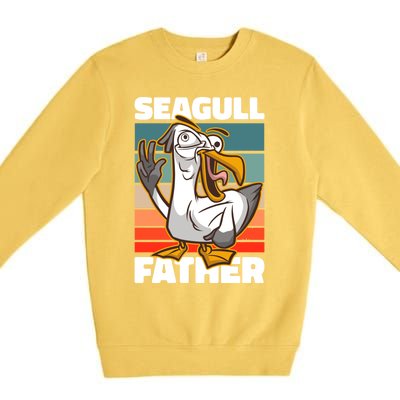 Seagull Father For Father's Day Gift Premium Crewneck Sweatshirt