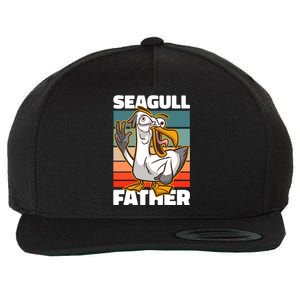 Seagull Father For Father's Day Gift Wool Snapback Cap