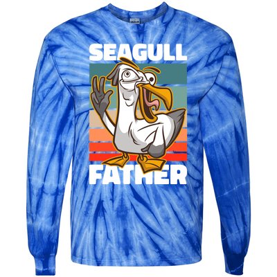 Seagull Father For Father's Day Gift Tie-Dye Long Sleeve Shirt