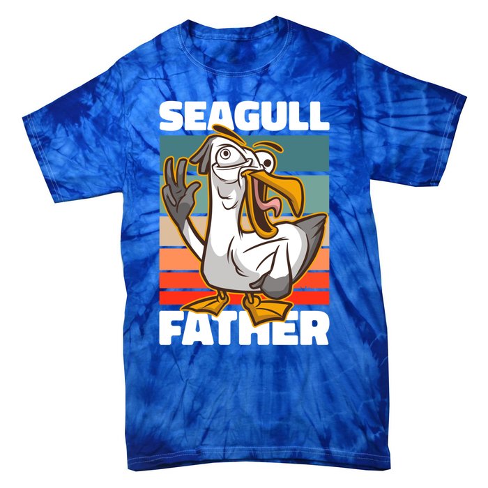 Seagull Father For Father's Day Gift Tie-Dye T-Shirt