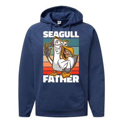 Seagull Father For Father's Day Gift Performance Fleece Hoodie