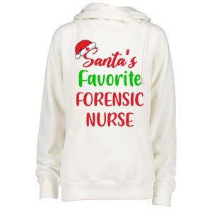 Santas Favorite Forensic Nurse Funny Christmas Womens Funnel Neck Pullover Hood