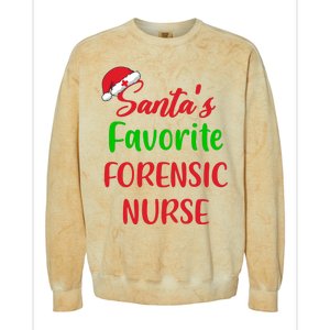 Santas Favorite Forensic Nurse Funny Christmas Colorblast Crewneck Sweatshirt