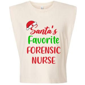 Santas Favorite Forensic Nurse Funny Christmas Garment-Dyed Women's Muscle Tee