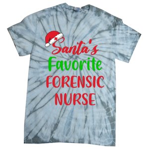 Santas Favorite Forensic Nurse Funny Christmas Tie-Dye T-Shirt