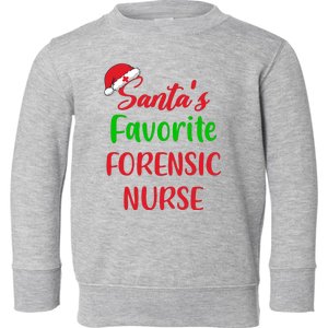 Santas Favorite Forensic Nurse Funny Christmas Toddler Sweatshirt