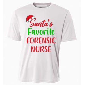 Santas Favorite Forensic Nurse Funny Christmas Cooling Performance Crew T-Shirt