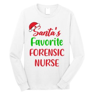 Santas Favorite Forensic Nurse Funny Christmas Long Sleeve Shirt