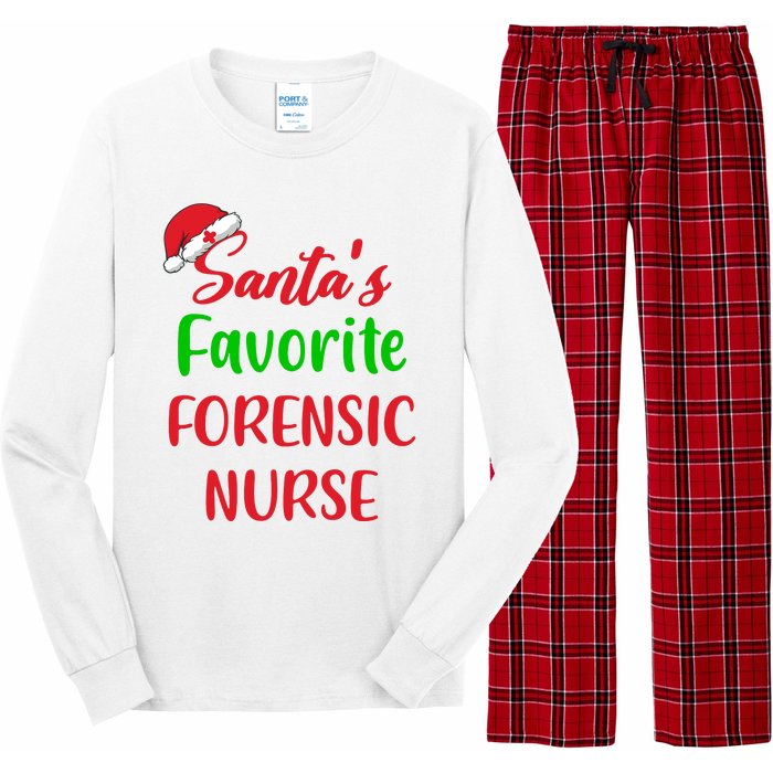 Santas Favorite Forensic Nurse Funny Christmas Long Sleeve Pajama Set