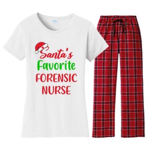 Santas Favorite Forensic Nurse Funny Christmas Women's Flannel Pajama Set