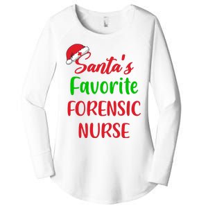 Santas Favorite Forensic Nurse Funny Christmas Women's Perfect Tri Tunic Long Sleeve Shirt