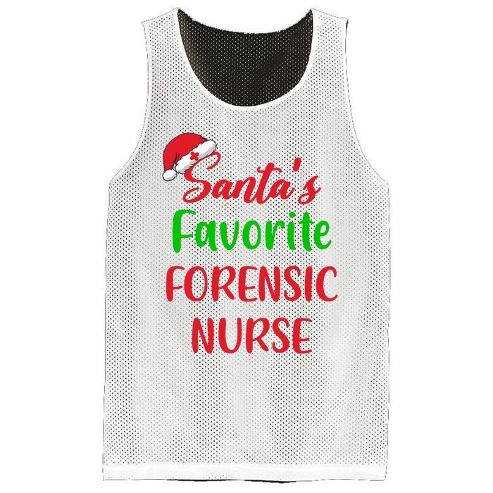 Santas Favorite Forensic Nurse Funny Christmas Mesh Reversible Basketball Jersey Tank