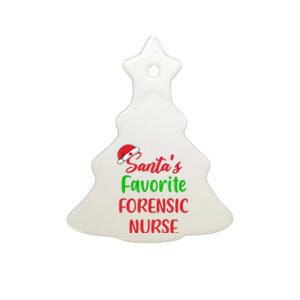 Santas Favorite Forensic Nurse Funny Christmas Ceramic Tree Ornament