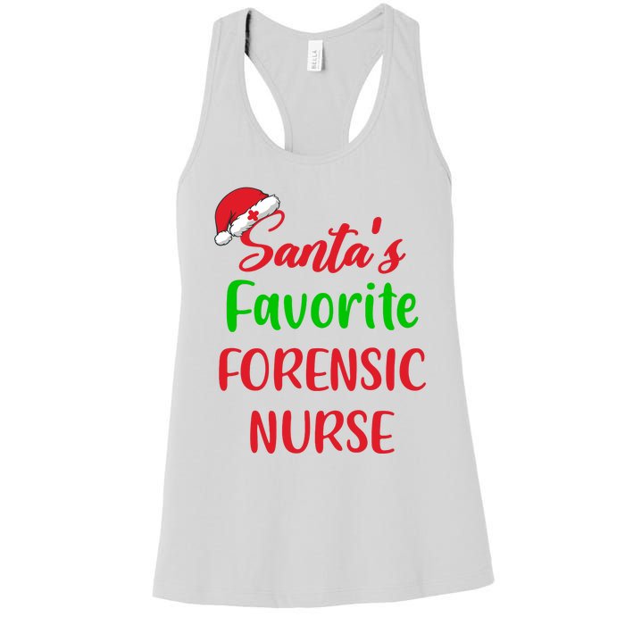 Santas Favorite Forensic Nurse Funny Christmas Women's Racerback Tank