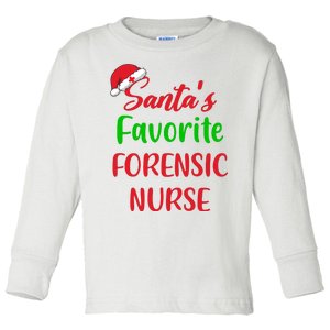 Santas Favorite Forensic Nurse Funny Christmas Toddler Long Sleeve Shirt