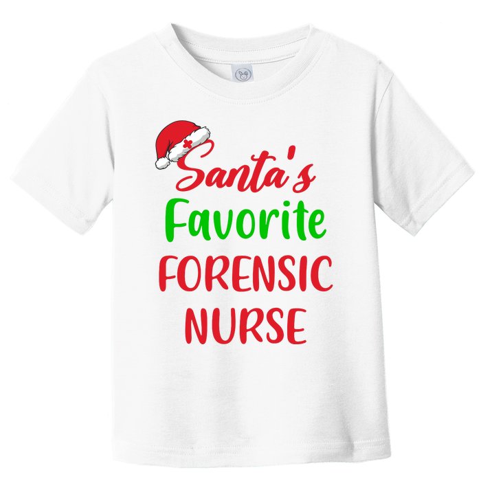 Santas Favorite Forensic Nurse Funny Christmas Toddler T-Shirt